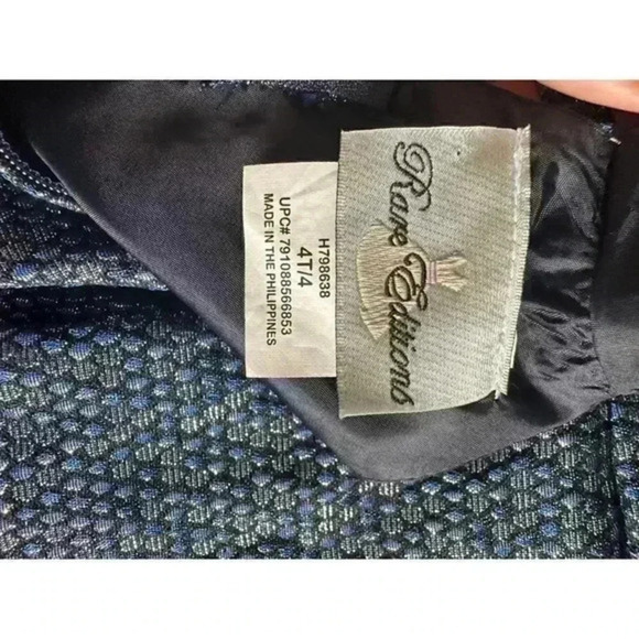 Rare Editions Big Girls Plus Embellished-Neck Jacquard Dress Sz. 4t - Picture 5 of 6